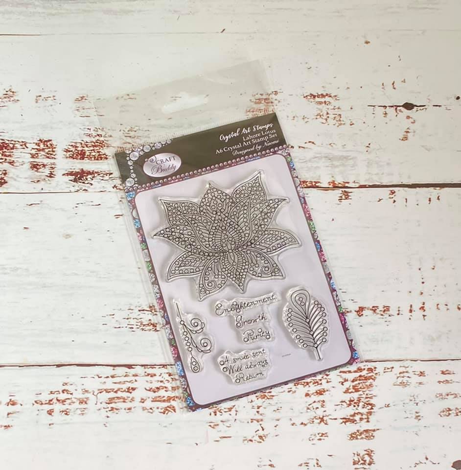Craft Buddy Crystal Art Lahore Lotus A6 Stamp set - Image 3
