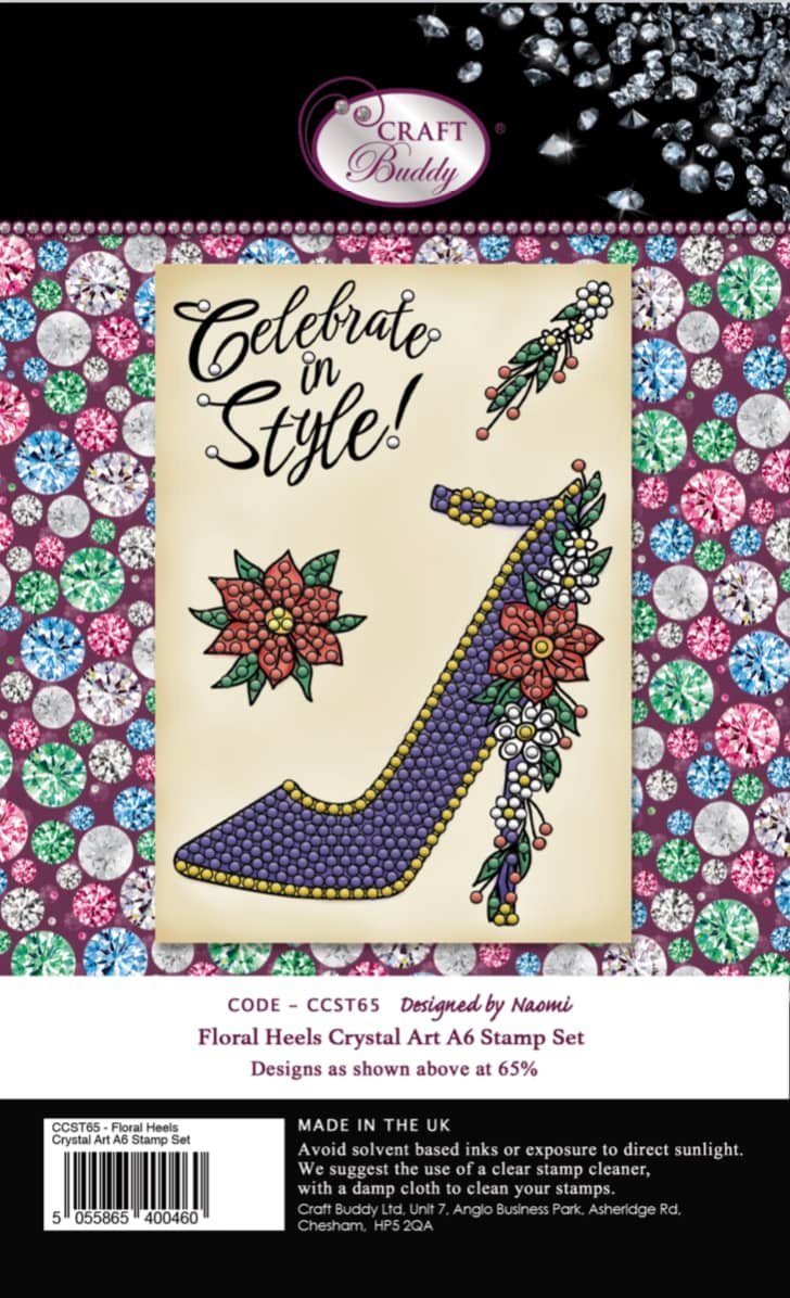Crystal Art A6 Stamp Set - Floral Heels - Image 3