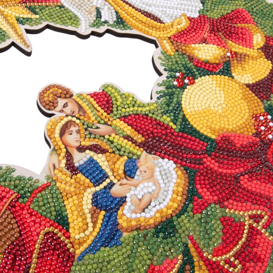 "Christmas" Crystal Art 3D Wreath Kit - Image 3