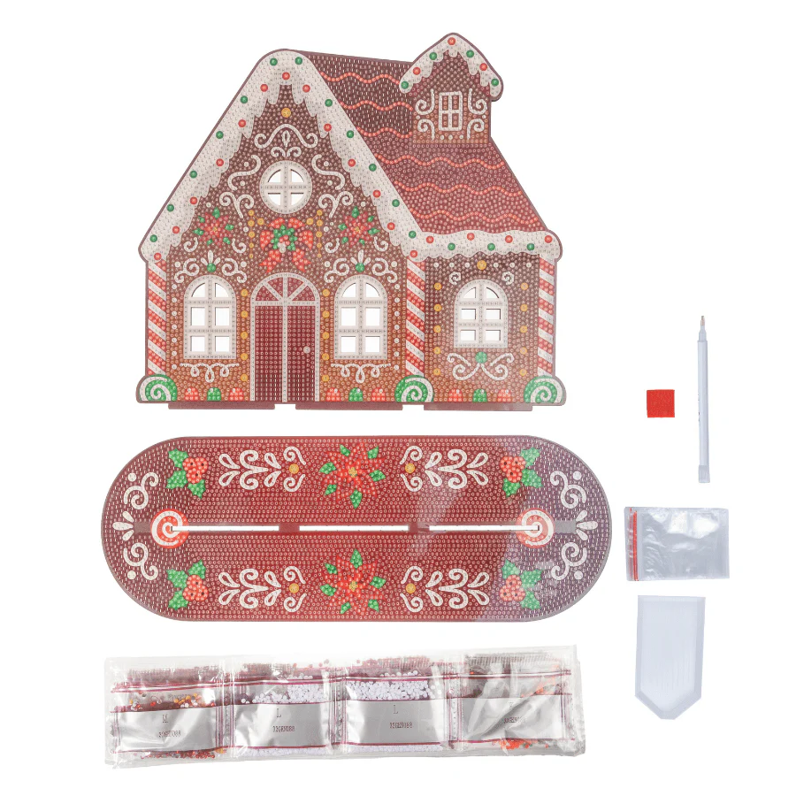 Christmas House Crystal Art Wooden Decoration - Image 6