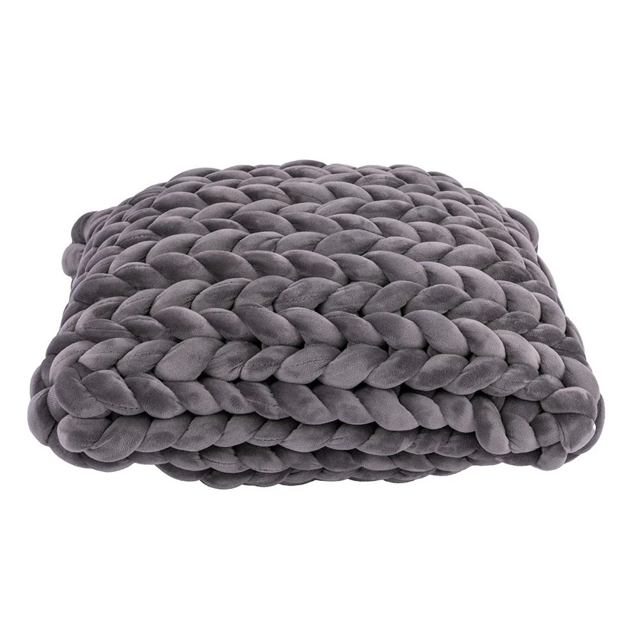 Chunky Hand Knitting Cushion Kit - Grey - Image 2
