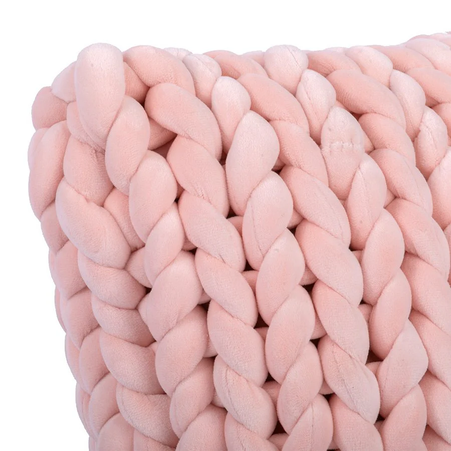 Chunky Hand Knitting Cushion Kit - Pink - Image 3