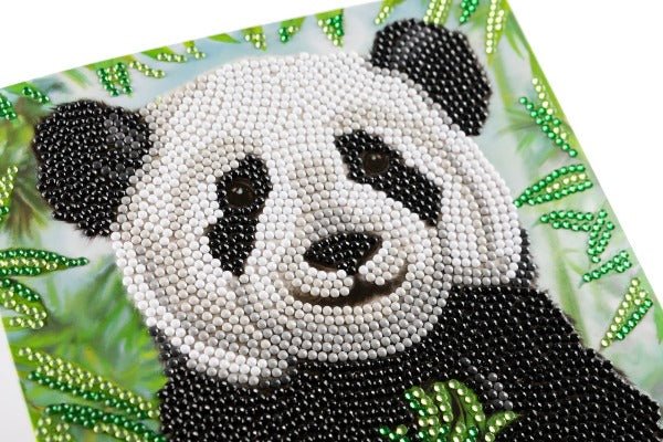 "Baby Panda" Crystal Art Card 18x18cm - Image 3