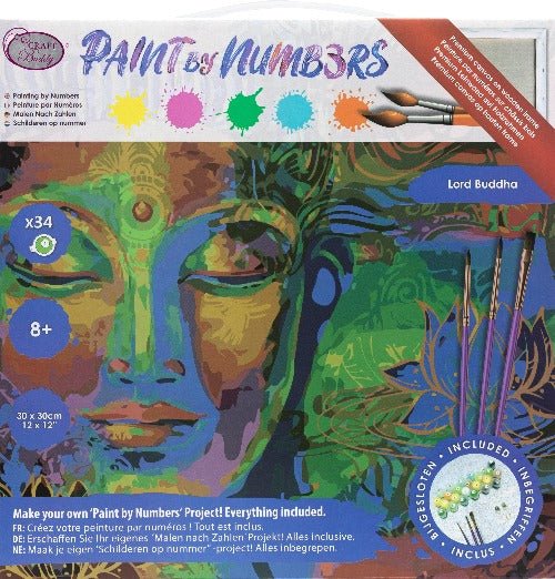 "Lord Buddha" Paint By Numb3rs Kit 30x30cm - Image 6