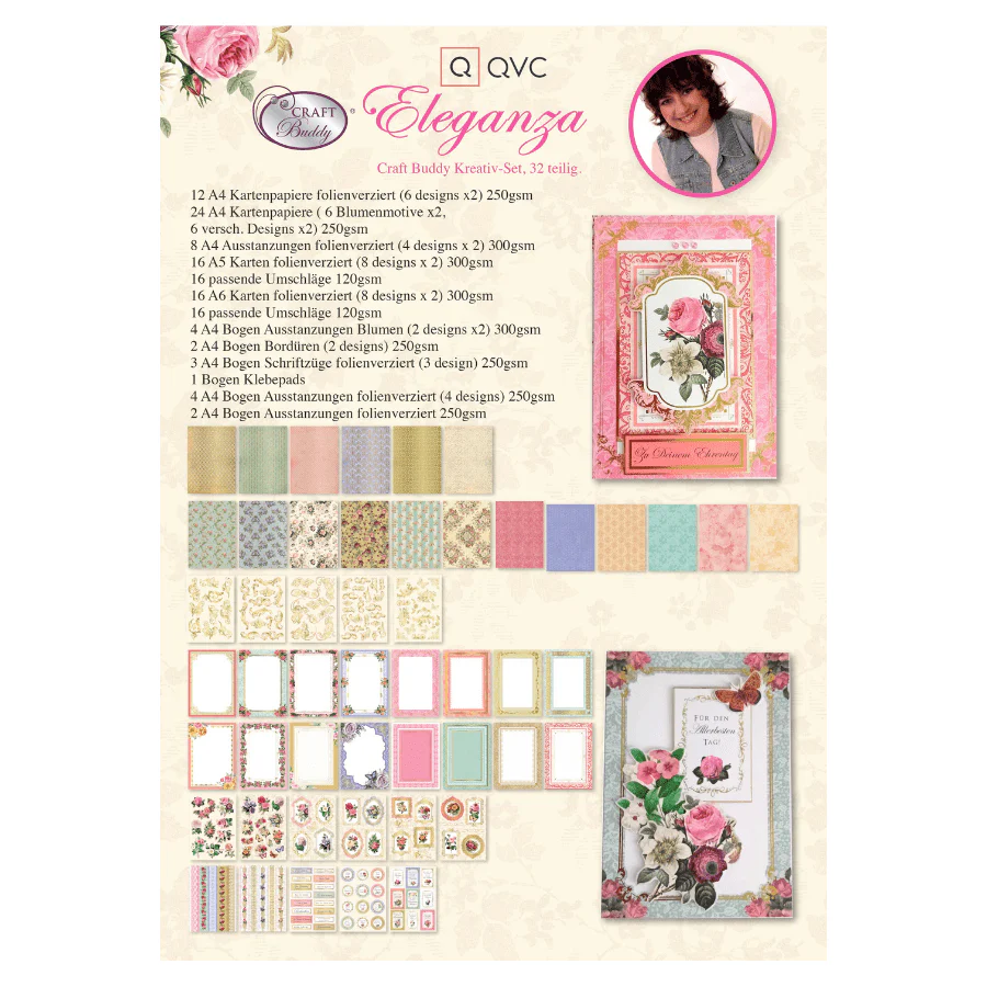 Craft Buddy Eleganza Papercrafting Kit - Makes 32 Cards - Image 3