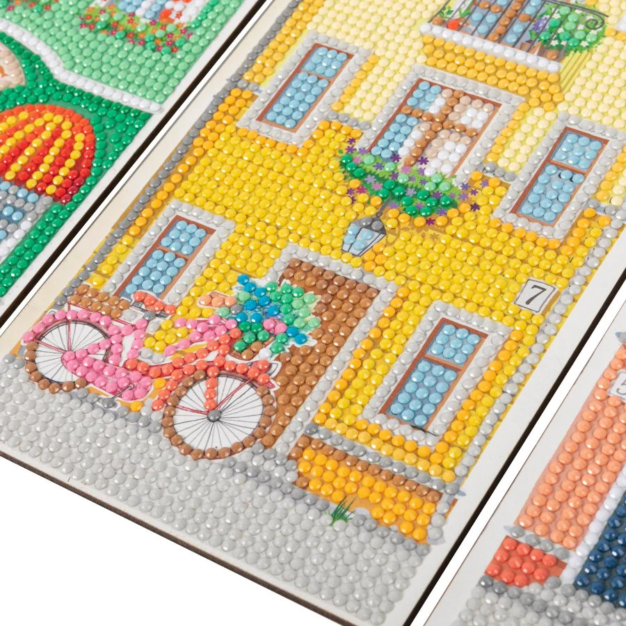 Crystal Art Foldable Everyday Village Scene - Image 3