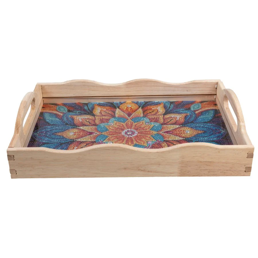 "Mandala" Crystal Art MDF Tray - 35cm x 25cm - Image 7