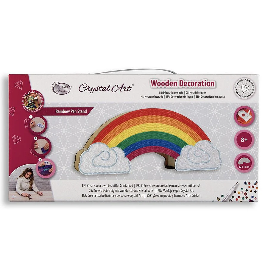 Crystal Art Rainbow Pen Stand - Image 3