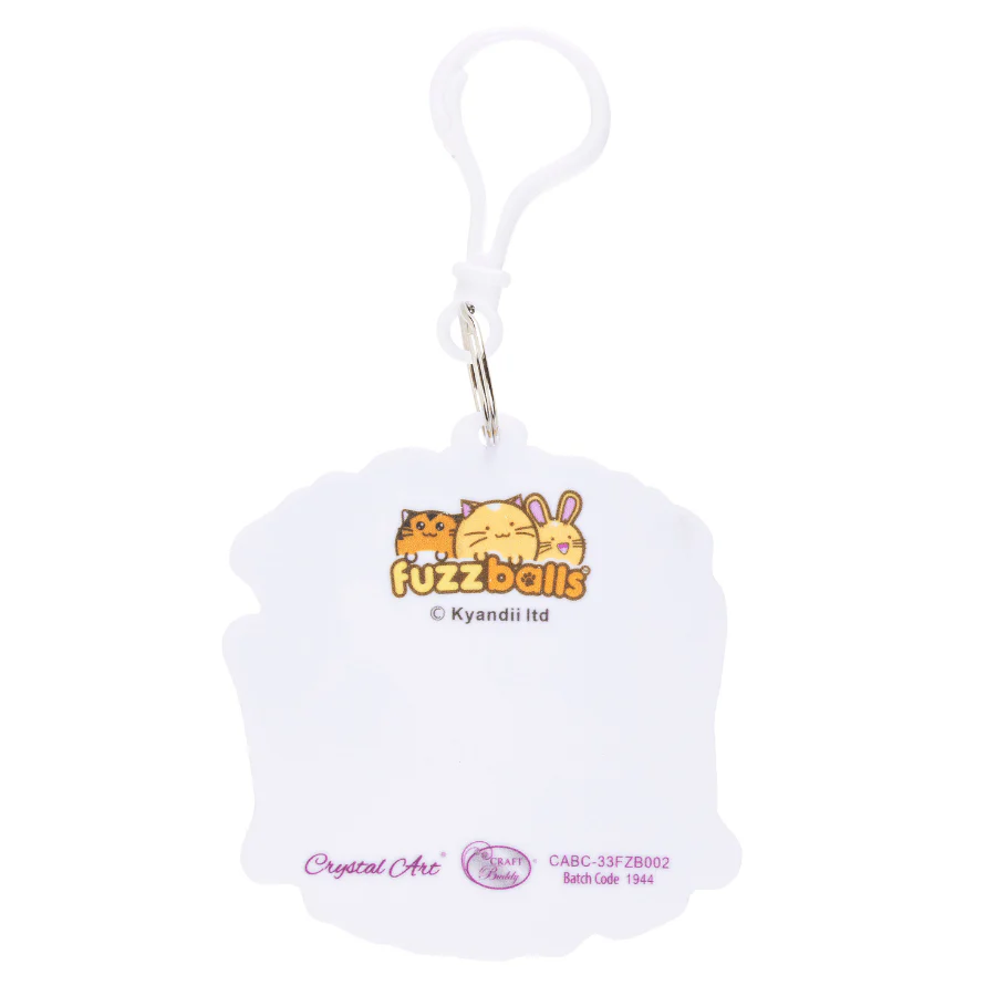 Cuddle Me I'm Sleepy Crystal Art Bag Charm Kit Fuzzballs - Image 7