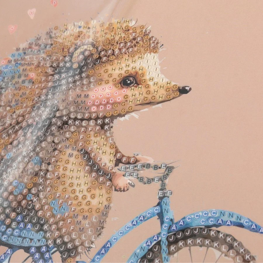 "Cute Baby Hedgehog" Crystal Art Card - Image 6