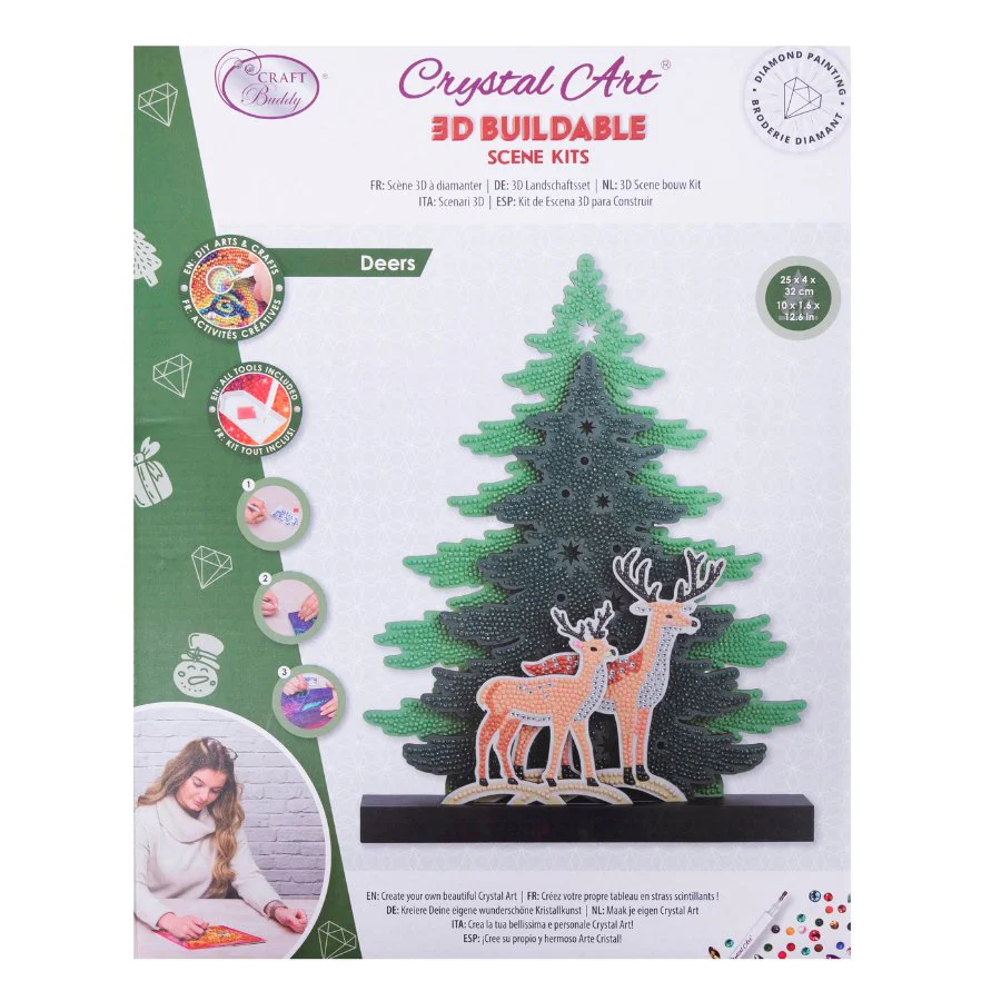 "Deers" Crystal Art 3D Scene Kit - Image 7