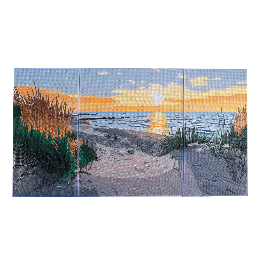 Dunes At Dusk Crystal Art Canvas Triptych Set of 3 - Image 7