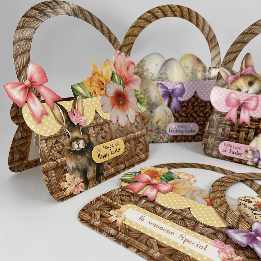 Easter Baskets Craft Buddy Card Papercrafting Kit x 24 Cards - Image 3