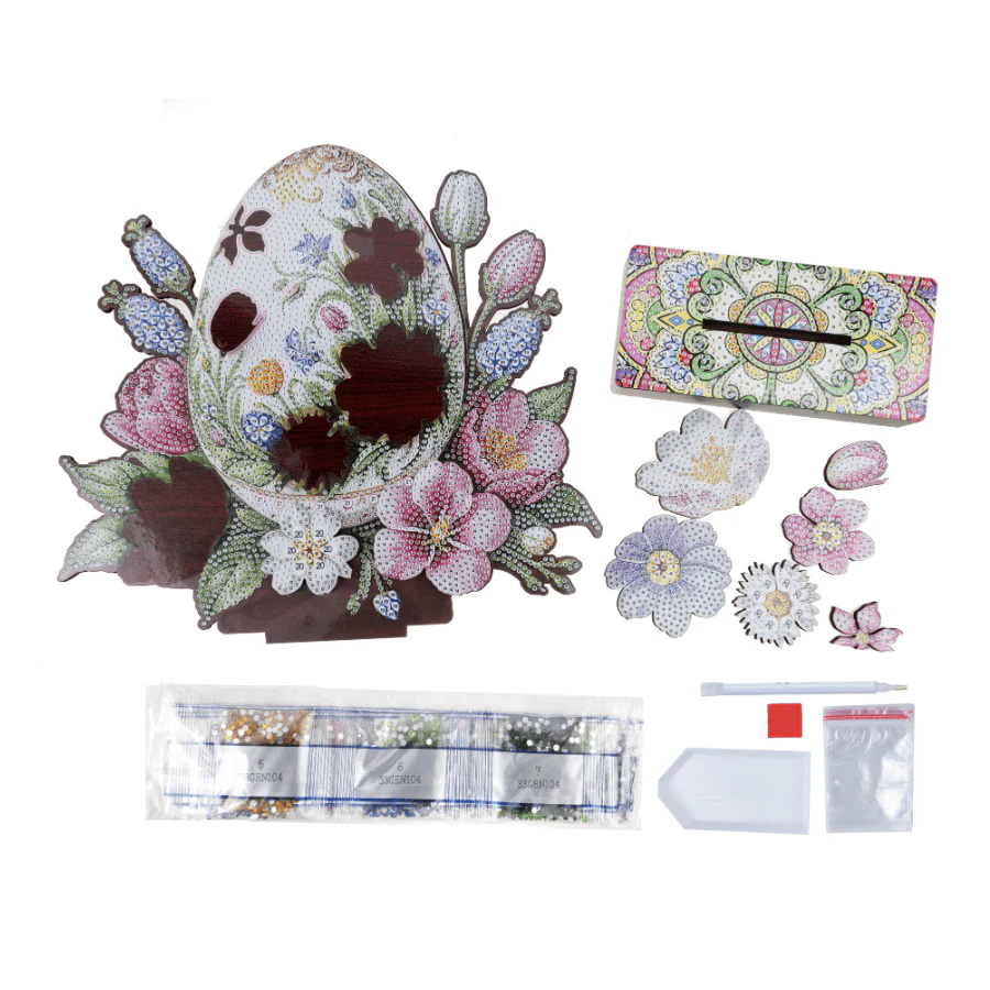 Easter Blooms Crystal Art Wooden Decoration Kit - Image 5