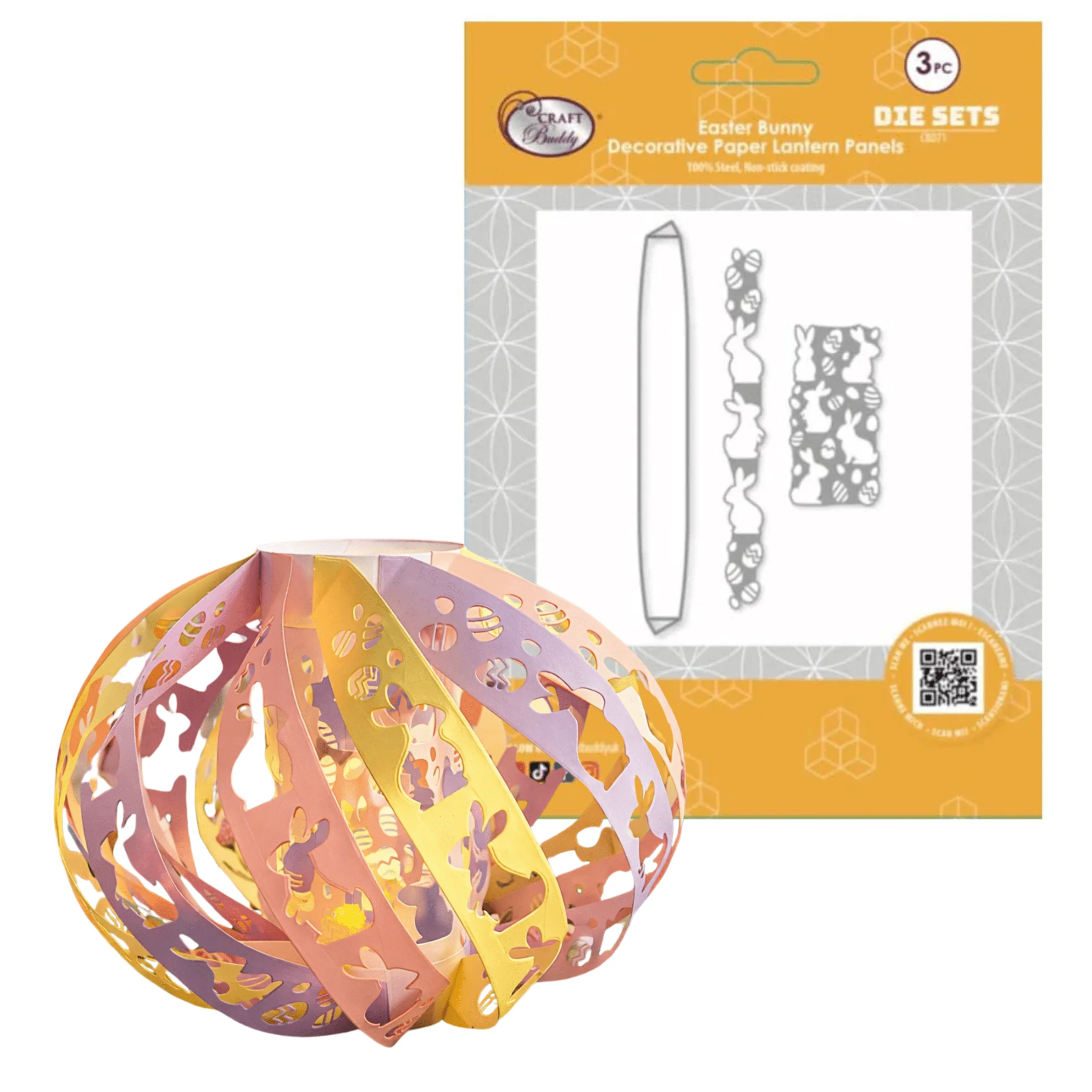 Easter Bunny Paper Lantern Panels 3 die set