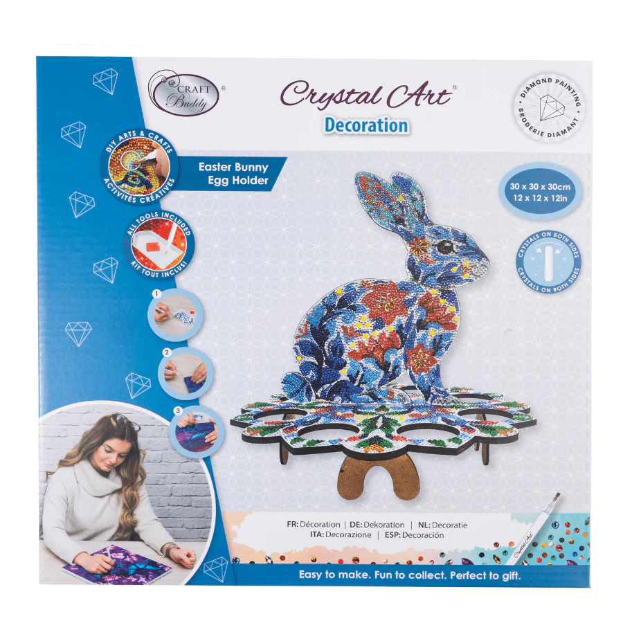 Easter Bunny Egg Holder Crystal Art Decoration Kit - Image 6