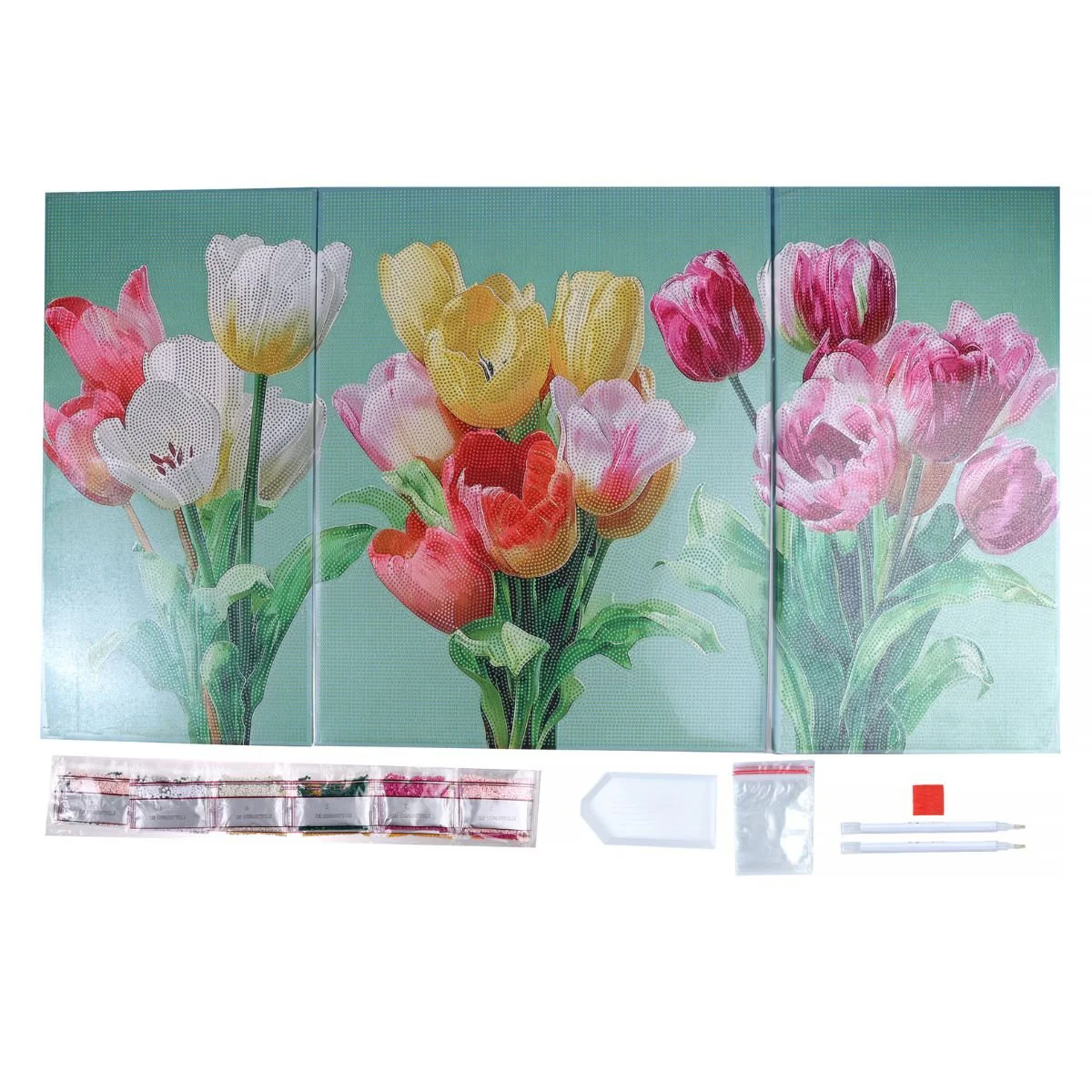 Echoes of Spring Crystal Art Triptych - Image 2
