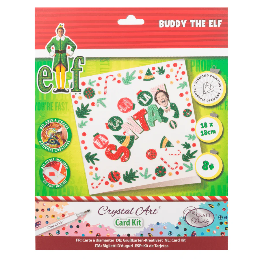 Buddy The Elf Crystal Art Card Kit 18x18cm - Image 7