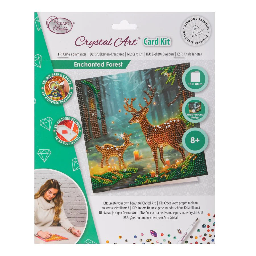 "Enchanted Forest" Crystal Art Card 18x18cm - Image 7
