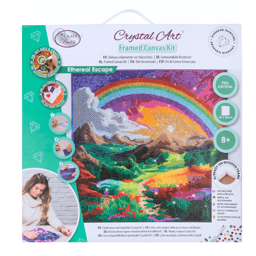 "Ethereal Escape" Crystal Art Canvas Kit 30x30cm - Image 4