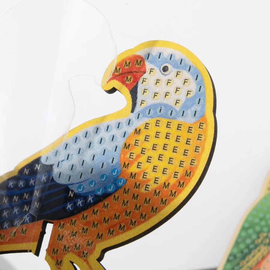 Exotic Birds Crystal Art Wooden Decoration - Image 4