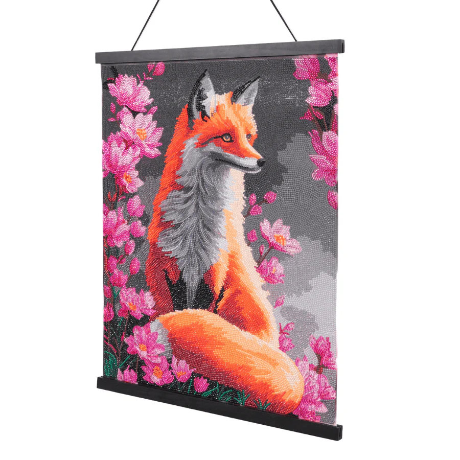 "Fearless Fox" Crystal Art Scroll Kit 40x50cm - Image 2