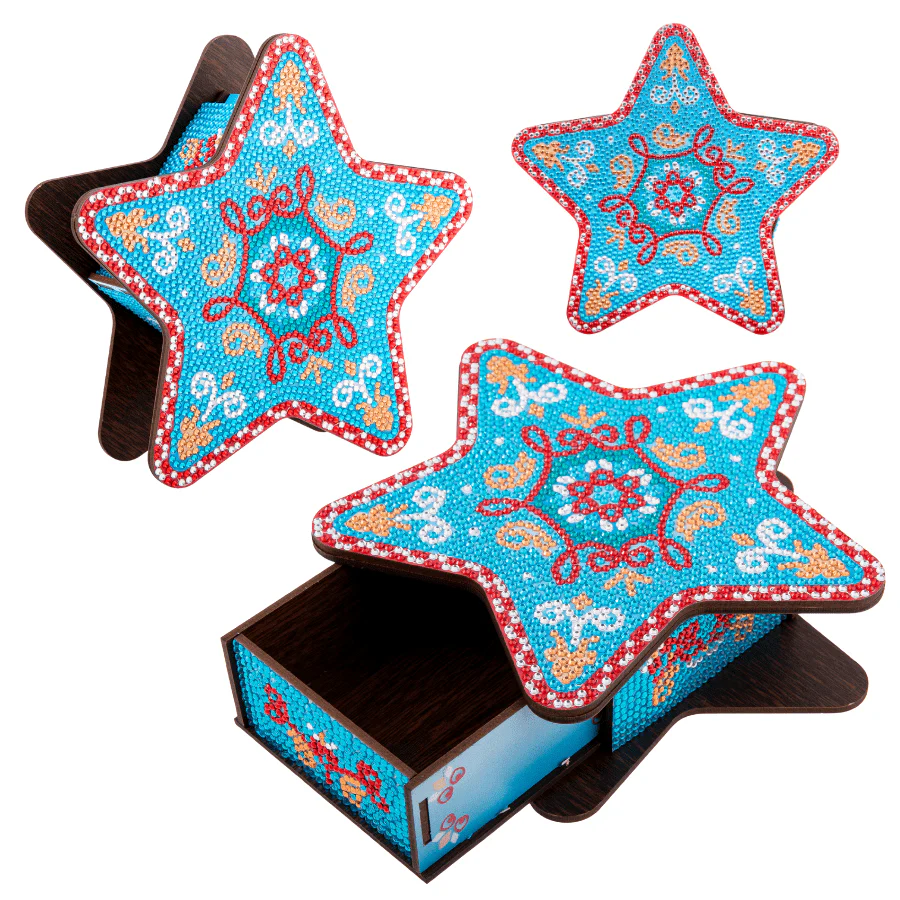 Festive Crystal Art Wooden Boxes Kit Set Of 2 - Image 5