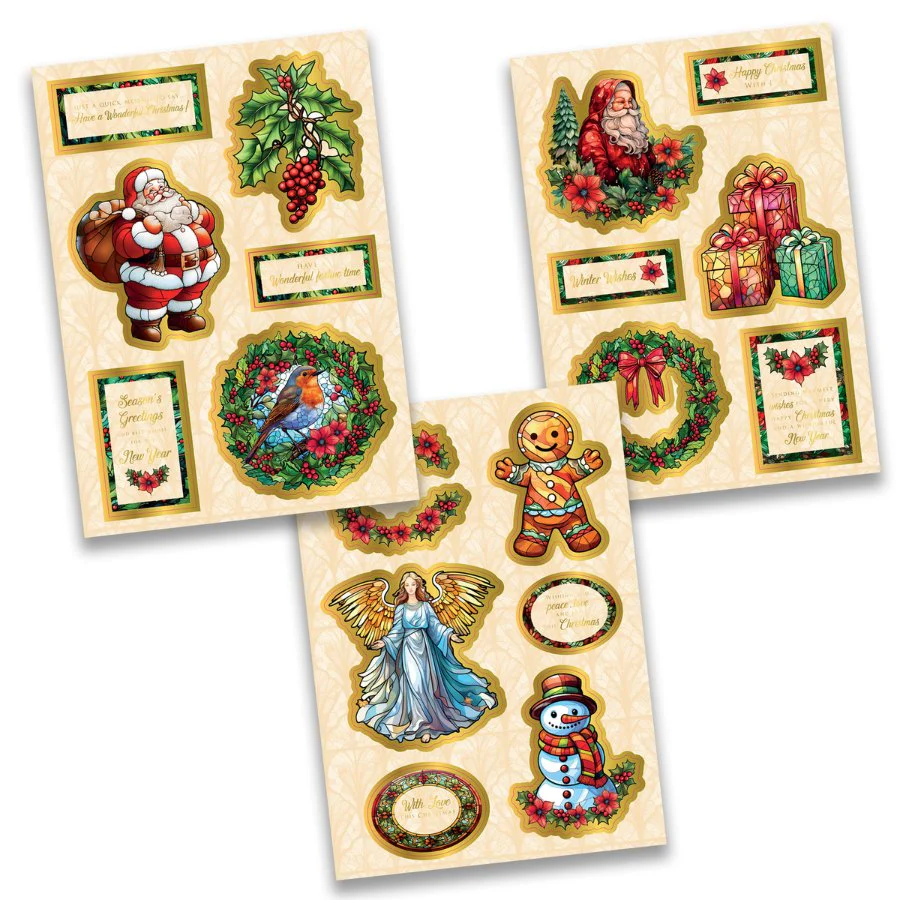 Festive Stained Glass Papercrafting & Card Making Kit - Image 7