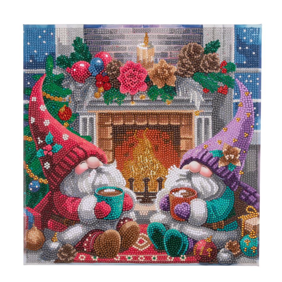"Fireside Cheer" Crystal Art Kit 30x30cm - Image 2