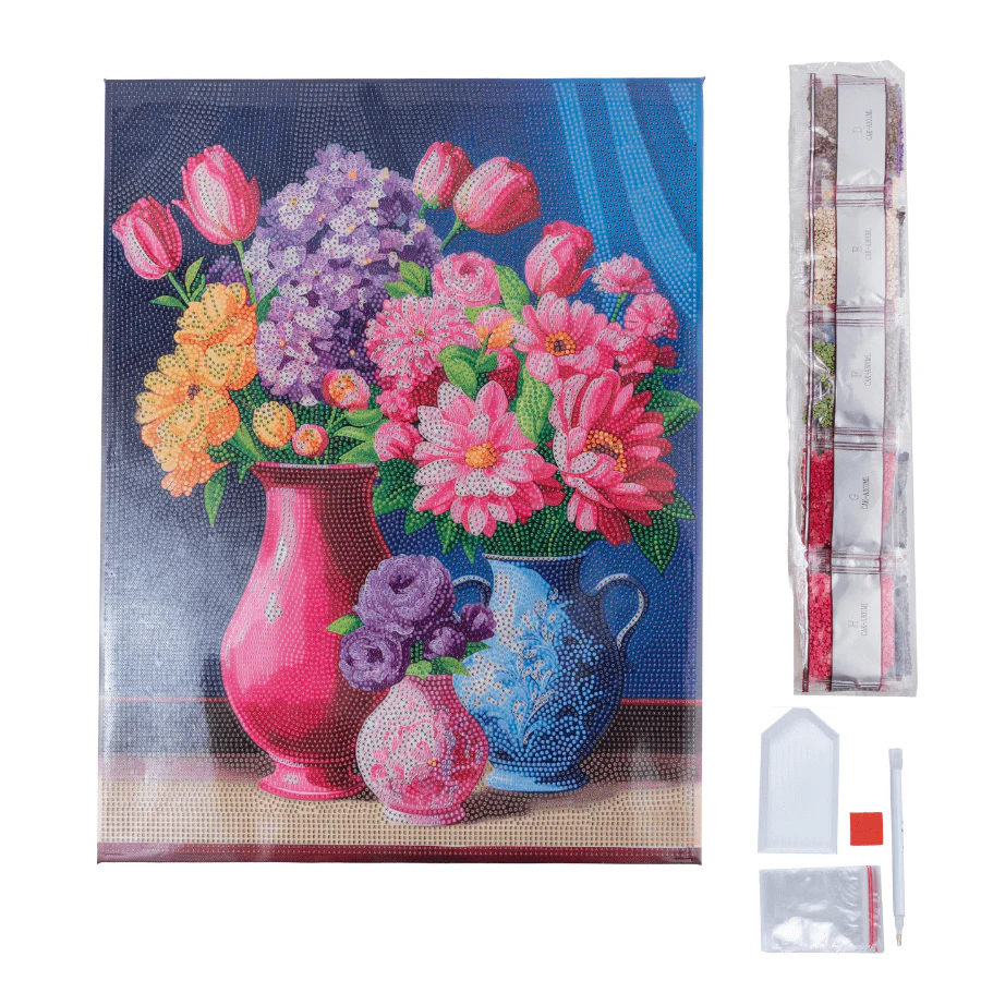 "Floral Set" Crystal Art Canvas Kit 35cmx45cm Set of 2 - Image 11
