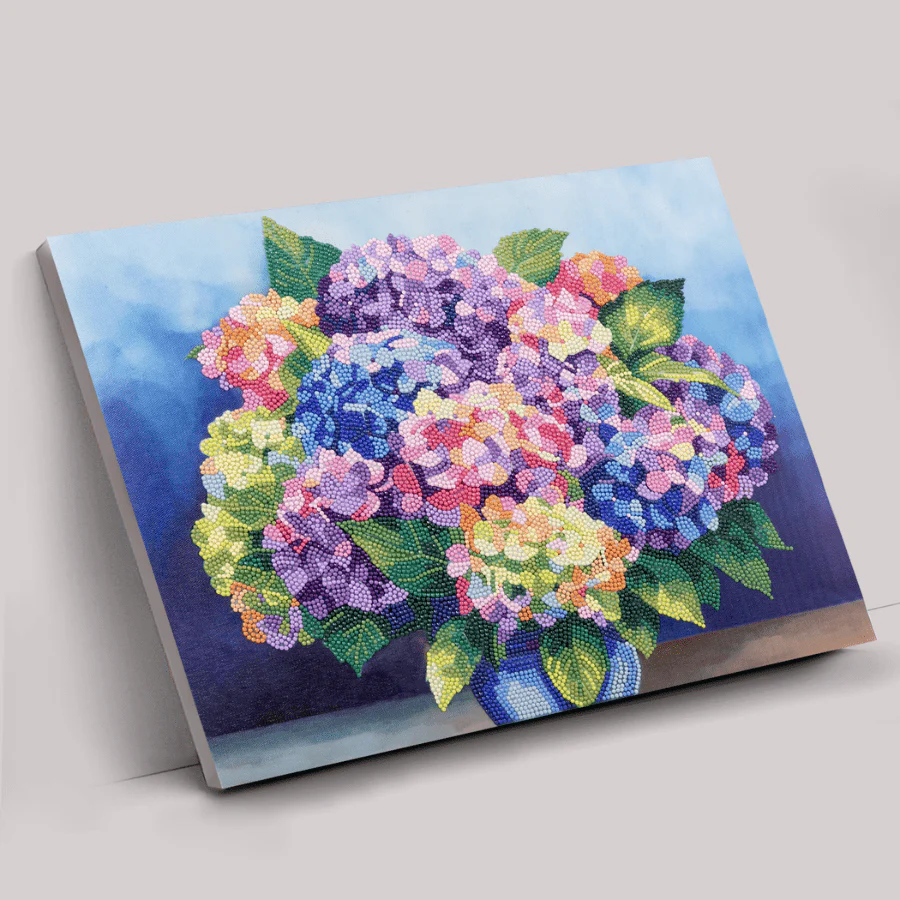 "Floral Set" Crystal Art Canvas Kit 35cmx45cm Set of 2 - Image 3