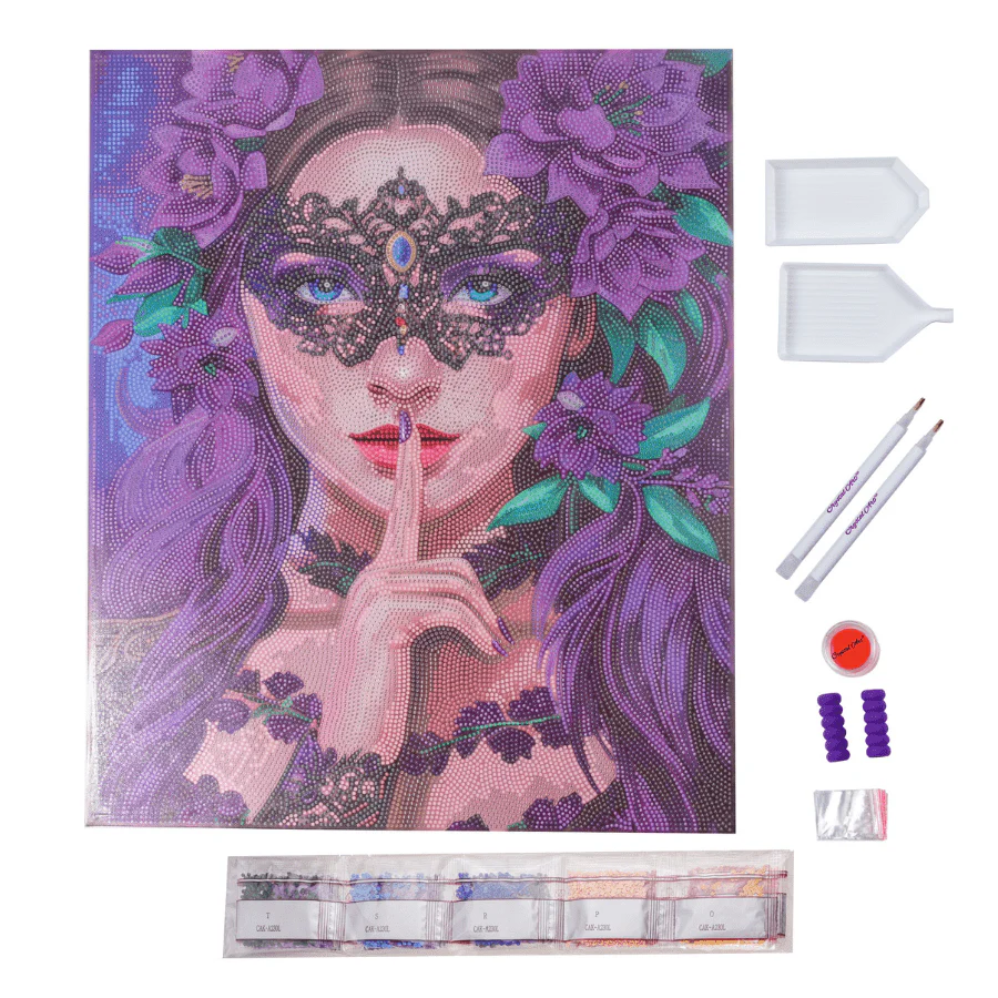 "Floral Whisper" Crystal Art Canvas Kit 40x50cm - Image 5