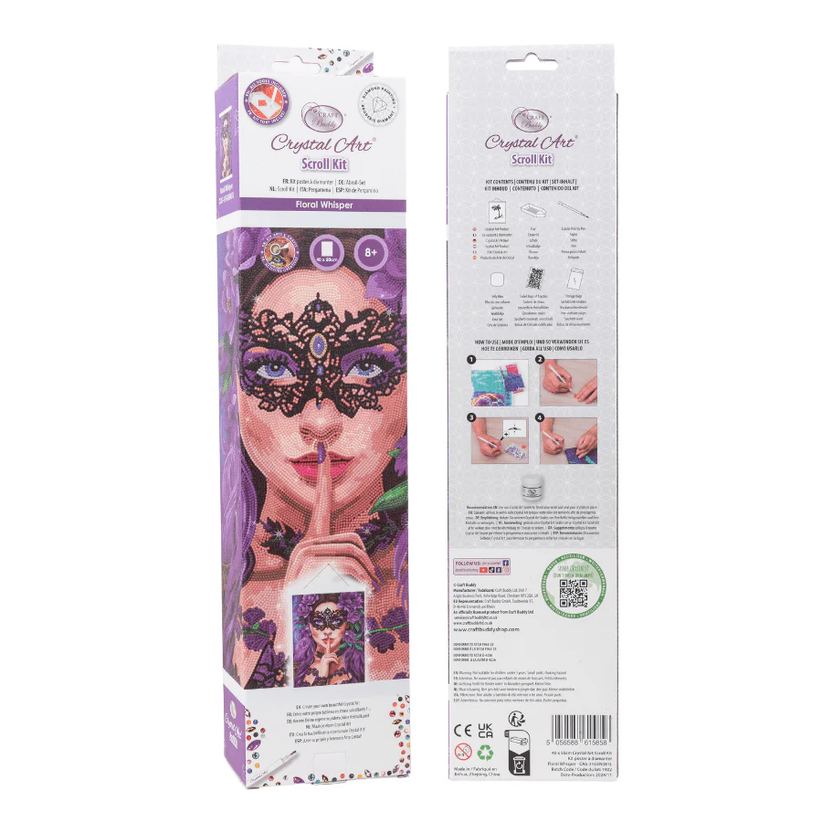 Floral Whisper Crystal Art Scroll Kit 40x50cm - Image 6