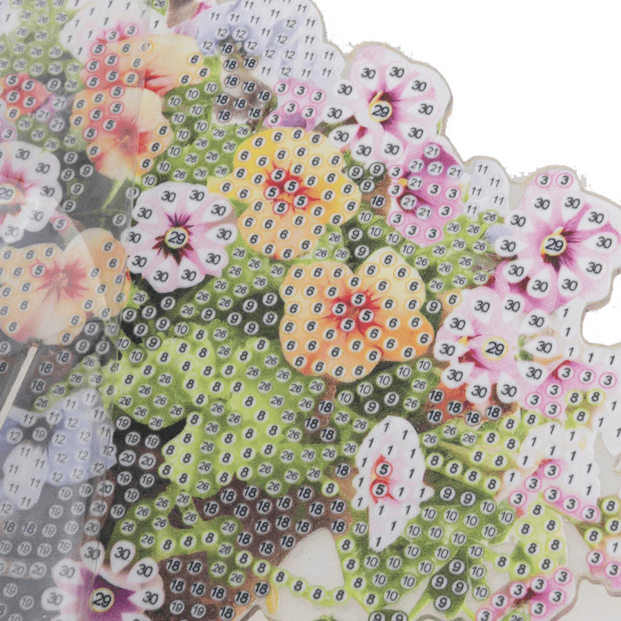 "Flower Wind Chime" Crystal Art Wooden Hanging Decoration - Image 7