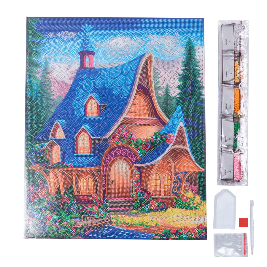 "Forest House" Crystal Art Canvas Kit 40x50cm - Image 3
