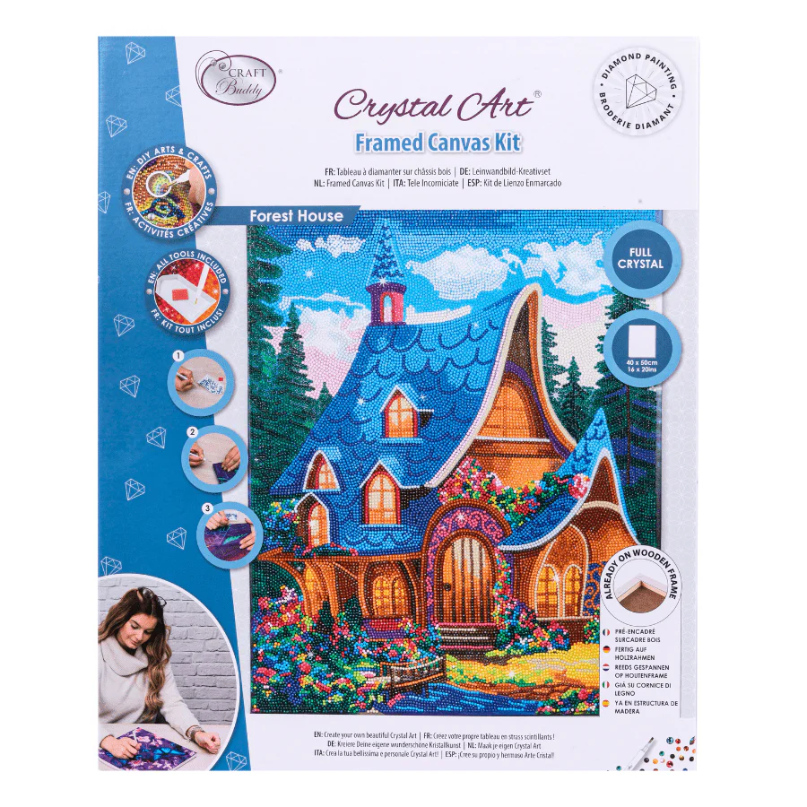 "Forest House" Crystal Art Canvas Kit 40x50cm - Image 4
