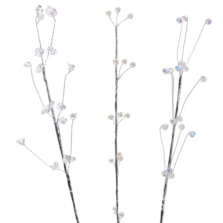 Forever Flowerz 18 Embellished Sprays - Silver - Image 2