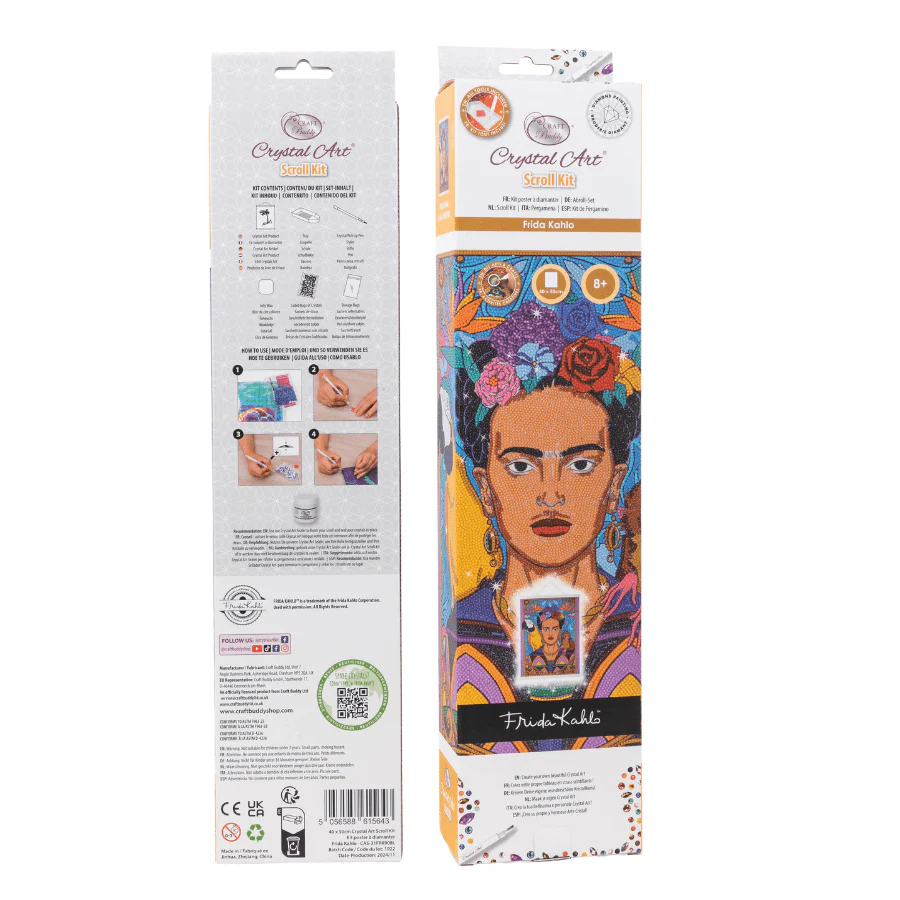 Frida Kahlo Crystal Art Scroll Kit 40x50cm - Image 6