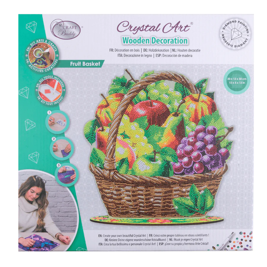 Fruit Basket Crystal Art Wooden Decoration Kit - Image 8