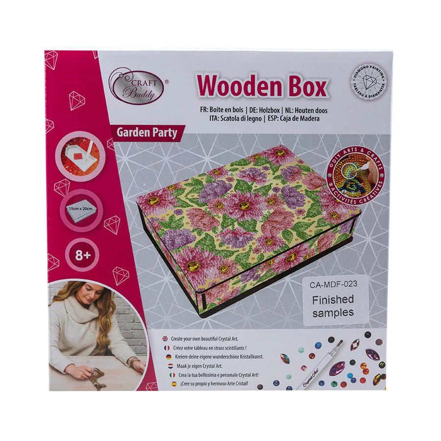 Garden Party Crystal Art Wooden Box - Image 5