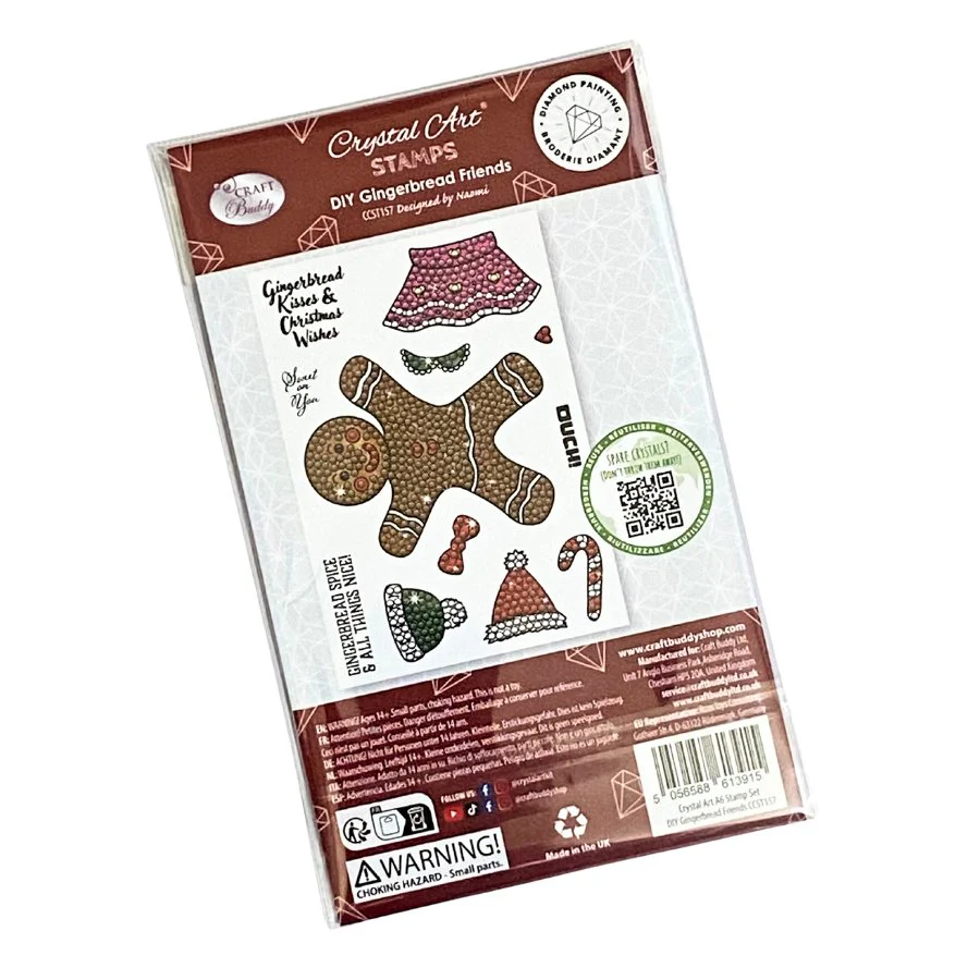 "Gingerbread Friends” Crystal Art A6 Stamp Set - Image 2