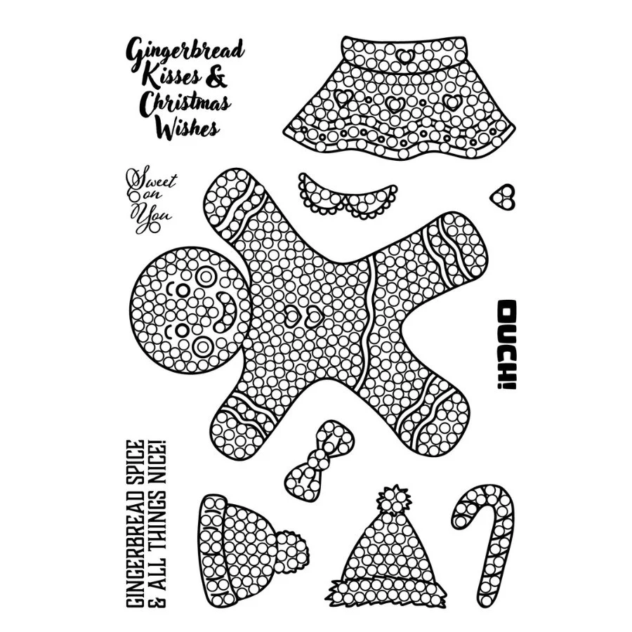 "Gingerbread Friends” Crystal Art A6 Stamp Set - Image 4