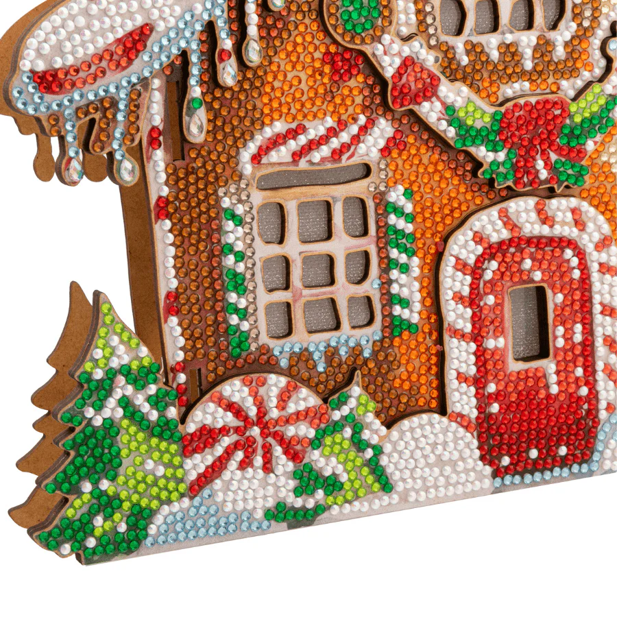 Gingerbread House 3D Crystal Art Decoration Kit - Image 3