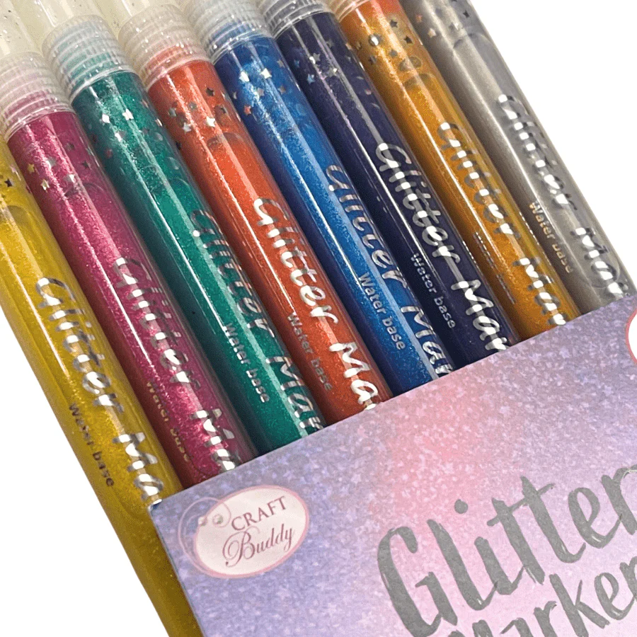 Craft Buddy Glitter Markers Set of 8 - Image 8