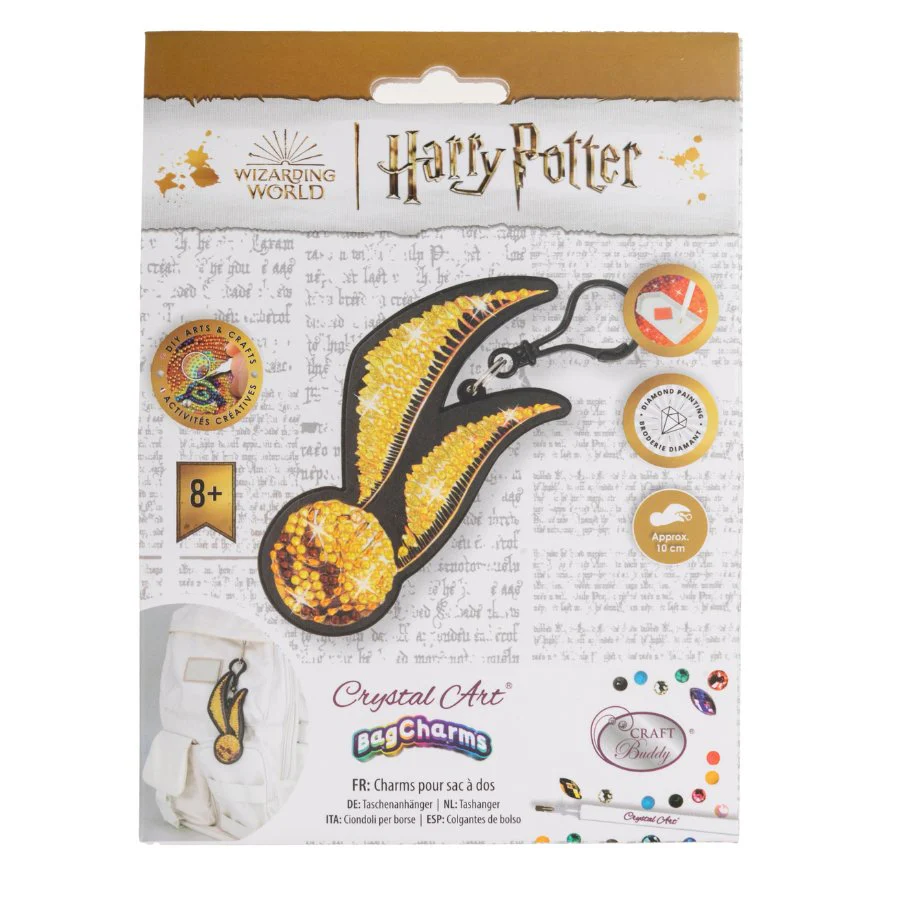 "Golden Snitch" Crystal Art Bag Charm Kit Harry Potter - Image 5