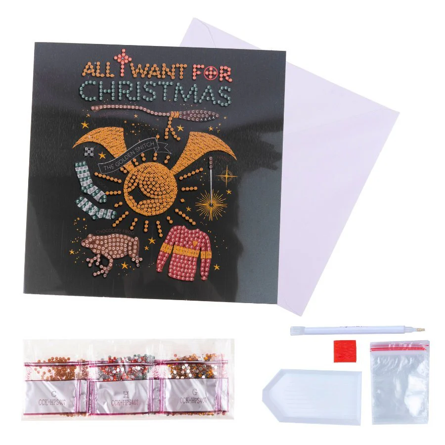 Harry Potter Crystal Art 18x18cm Greeting Card Bundle x 8 - Image 3