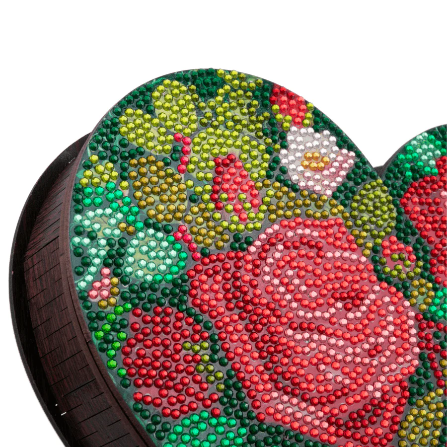 Heart Rose Crystal Art Wooden Box Kit - Image 3