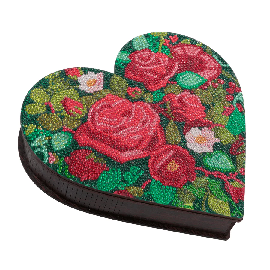Heart Rose Crystal Art Wooden Box Kit - Image 6