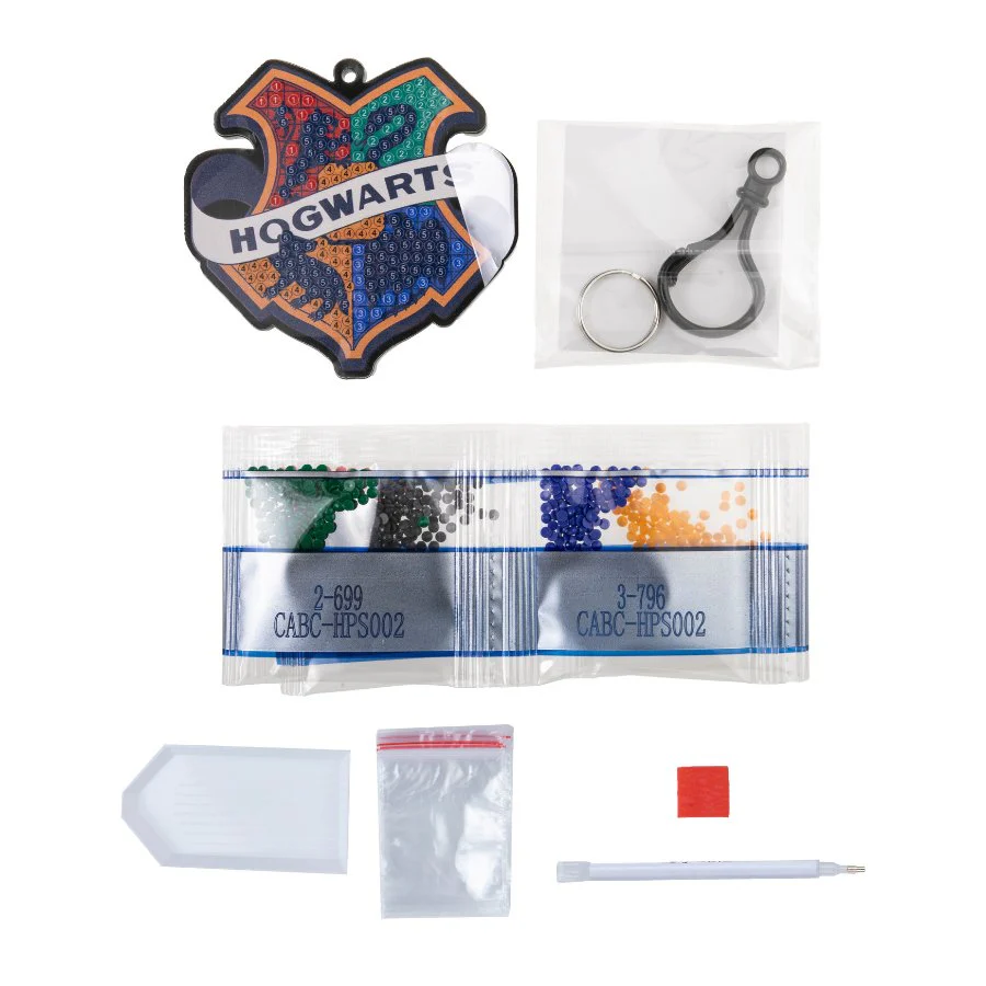 "Hogwarts Badge" Crystal Art Bag Charm Kit Harry Potter - Image 3