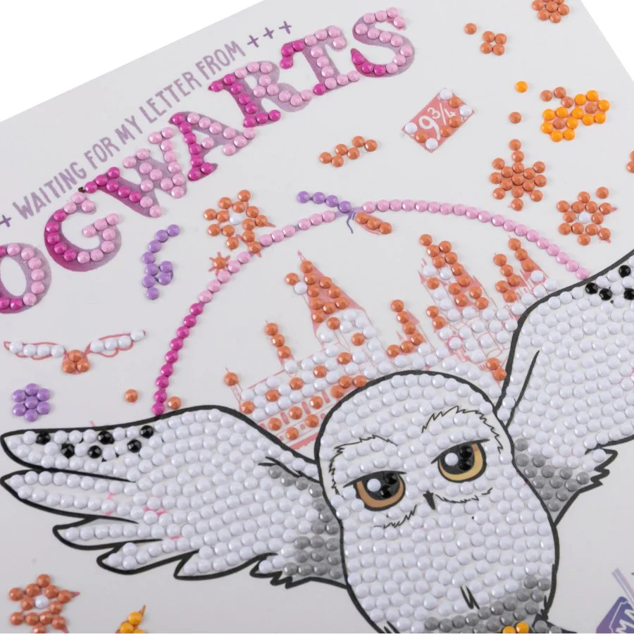 "Hogwarts & Hedwig" Harry Potter Crystal Art Card - Image 4